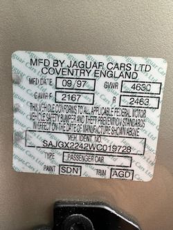 1998 JAGUAR  XK8   4 Litre V8 auto